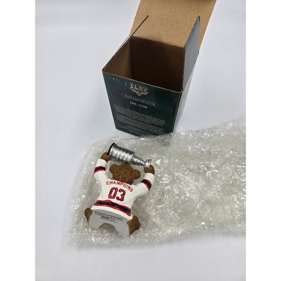 Elby Gifts Powerplay Teddies Holding Stanley Cup Edition New Jersey Devils Bear - Picture 5 of 5